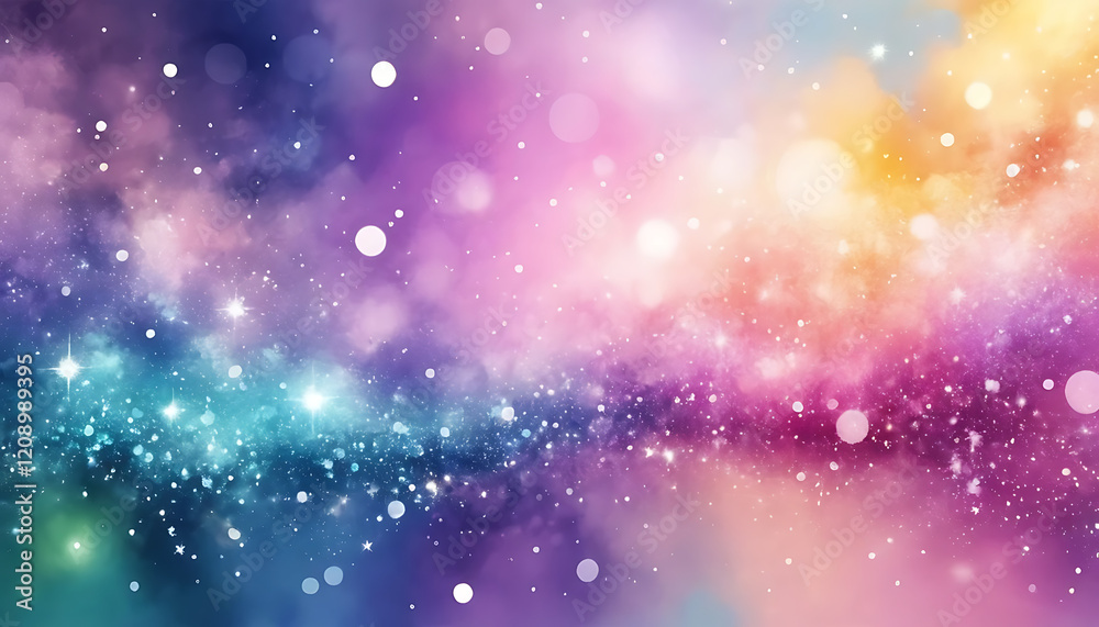 Obraz premium Beautiful abstract shiny light glitter background in a watercolor style. AI Generated By Катерина Євтехова