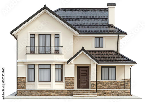 PNG Real contemporary suburb house architecture building residential.