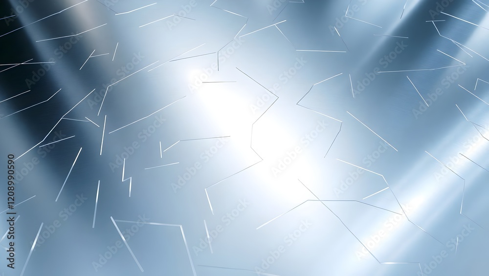 Obraz premium Futuristic High-Gloss Chrome Surface with Reflective Finish