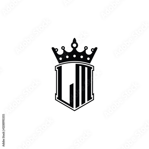 LM monogram logo design letter text name symbol monochrome logotype alphabet character simple logo