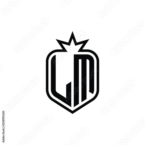 LM monogram logo design letter text name symbol monochrome logotype alphabet character simple logo