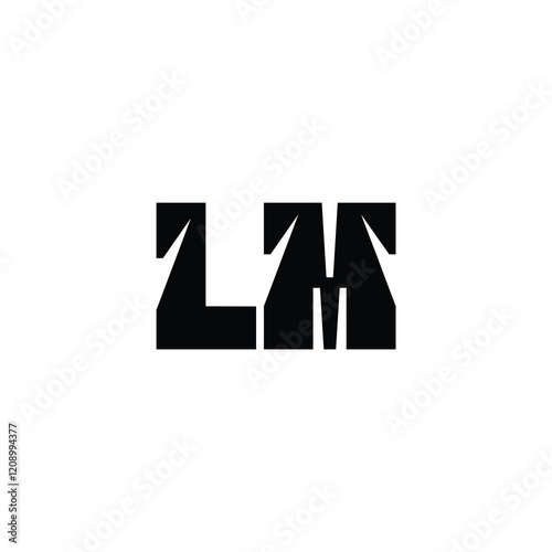 LM monogram logo design letter text name symbol monochrome logotype alphabet character simple logo