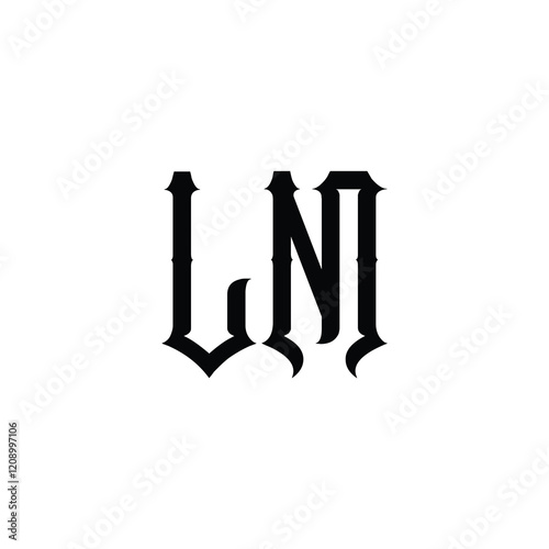 LM monogram logo design letter text name symbol monochrome logotype alphabet character simple logo
