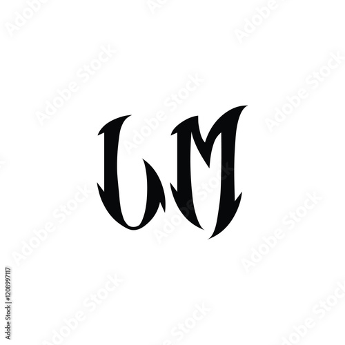 LM monogram logo design letter text name symbol monochrome logotype alphabet character simple logo