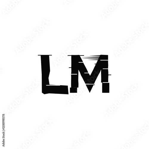 LM monogram logo design letter text name symbol monochrome logotype alphabet character simple logo