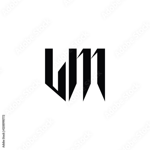 LM monogram logo design letter text name symbol monochrome logotype alphabet character simple logo