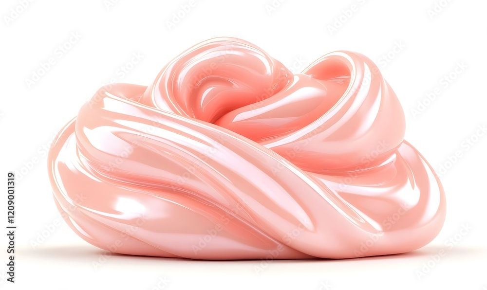 Pink slime texture studio shot, white background, cosmetic ad Pink slime texture studio shot, white background, cosmetic ad