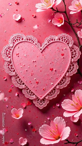 Romantic background, valentine's day greeting card with hearts