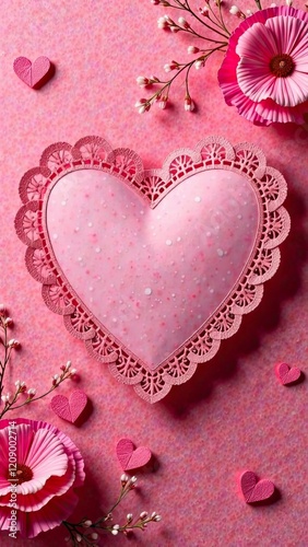 Romantic background, valentine's day greeting card with hearts