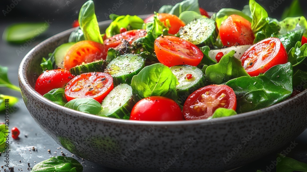 Vegetable salad in a bowl for breakfast idea, food photography for healthy food campaign. Vegetable salad in a bowl for breakfast idea, food photography for healthy food campaign.