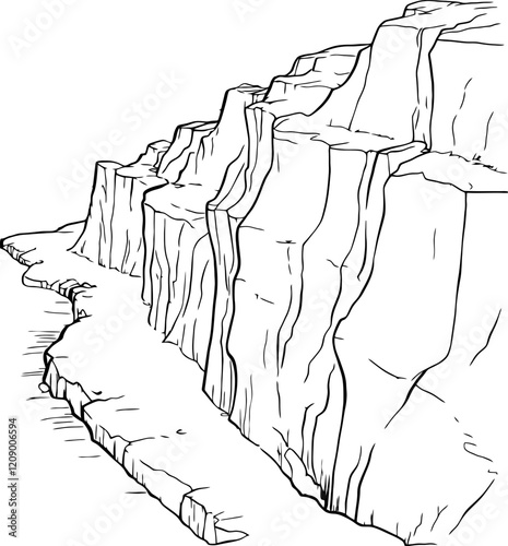edge cliff sketch drawing