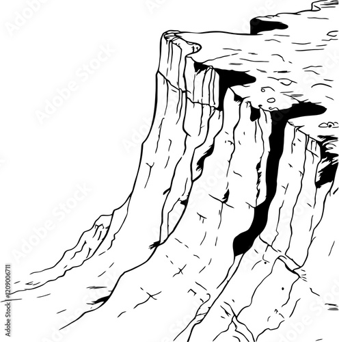 edge cliff sketch drawing