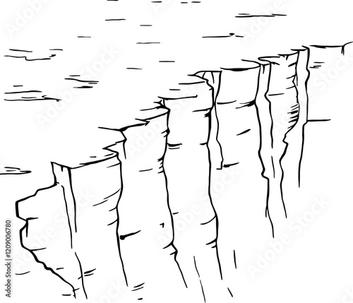edge cliff sketch drawing