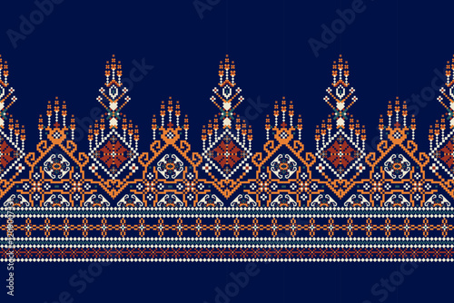 Geometric ethnic oriental pattern vector illustration	
