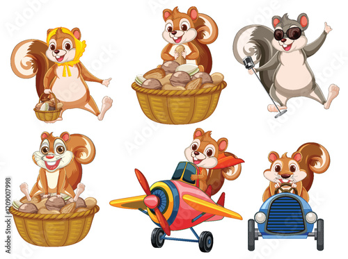 Playful Squirrels and Their Adventures