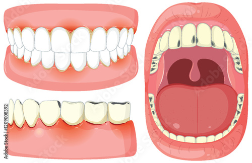 Dental Anatomy and Oral Health Illustration