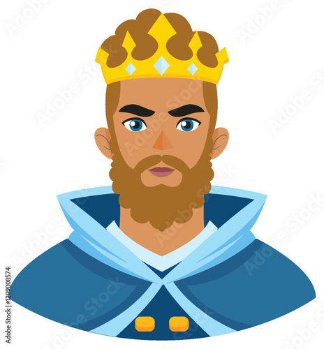 Royal King with Golden Crown