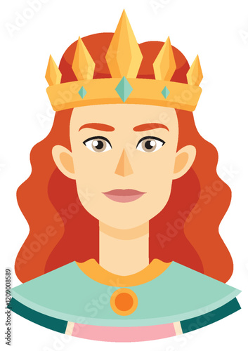 Regal Queen with Golden Crown