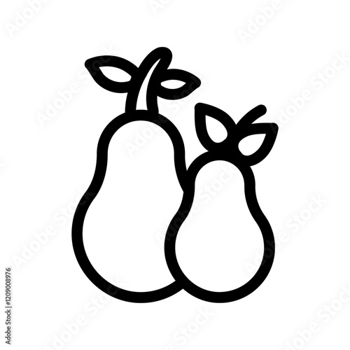 pear fruit outline style