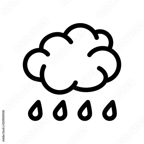 rainy outline style
