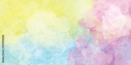 Colorful watercolor hand painted abstract background,  watercolor paint stains in elegant Christmas backdrop illustration