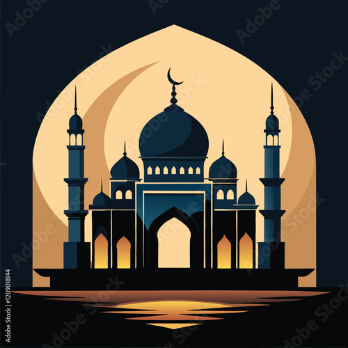 taj mahal vector illustration