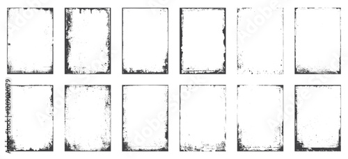 Distorted grunge isolated background. Overlay distress texture effect. Element for social media, poster, brochure, flyers, screen print texture, card, wallpaper, background. Vector illustrator.	