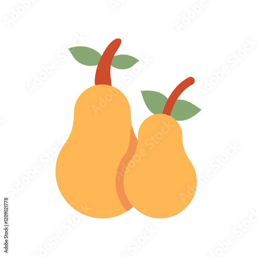 pear fruit flat style