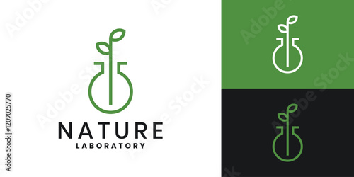 Nature labs logo icon design template