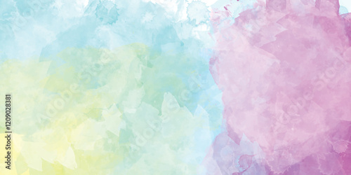 Wallpaper Mural yellow orange and blue background with watercolor texture design,  Torontodigital.ca