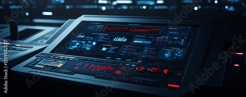 Wallpaper Mural A creative infographic on a digital tablet showcasing organized data and graphs, reflecting effective knowledge management Torontodigital.ca