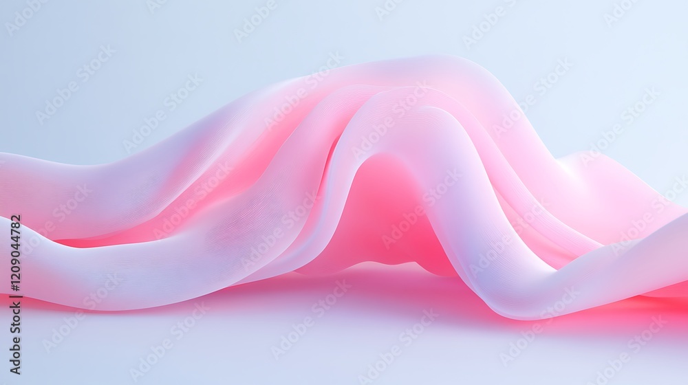 Soft Flowing Pastel Fabric Texture with Gentle Waves in Light Pink and White Shades for Elegant Background Design Soft Flowing Pastel Fabric Texture with Gentle Waves in Light Pink and White Shades for Elegant Background Design