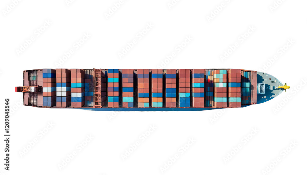 container cargo aerial view ship sea vessel harbor export seaport port international trade maritime import freight logistic shipping transportation