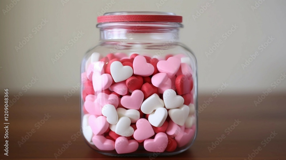 Valentine's Day Heart-shaped Candy Jar Valentine's Day Heart-shaped Candy Jar