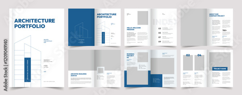 Architecture Portfolio Template, Portfolio Design for Architecture and Interior