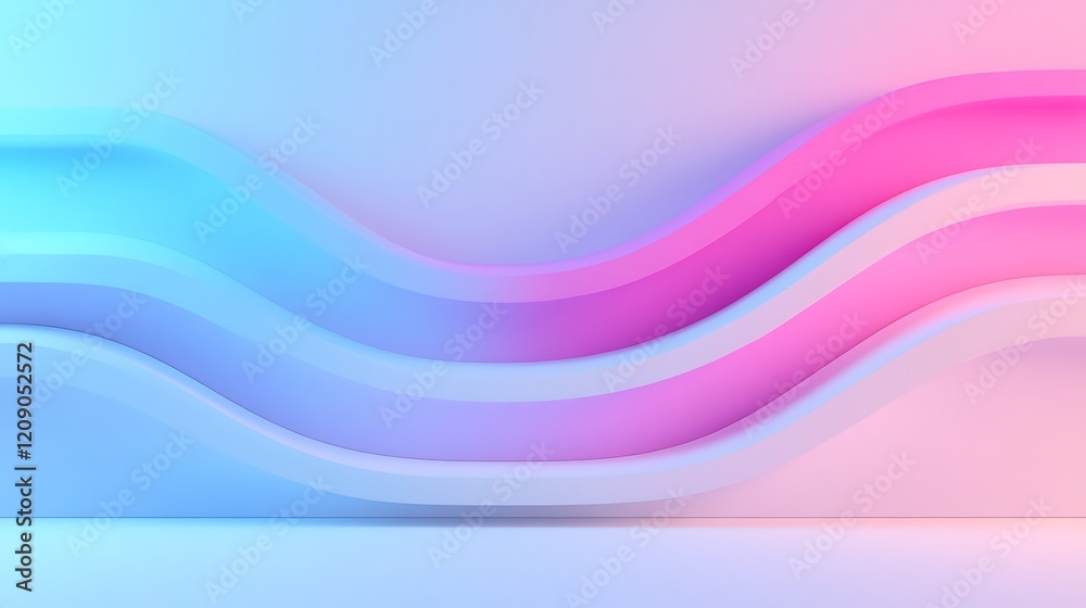 Wave Patterns with Soft Blue and Pink Curved Lines on Minimalist Background for Modern Design Projects Wave Patterns with Soft Blue and Pink Curved Lines on Minimalist Background for Modern Design Projects