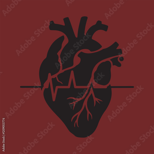 illustration 0f heartbeat icon.