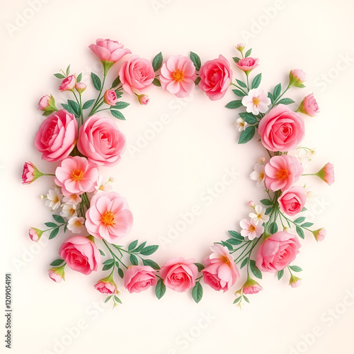 White Wall Aesthetic with Romantic Pink Blossoms
