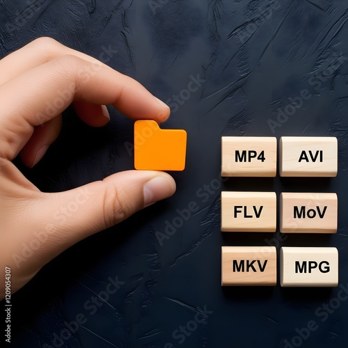 Six video file formats most commonly used to store video.