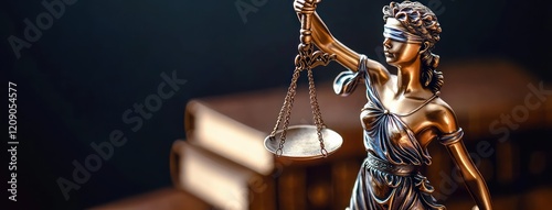 Lady Justice Statue Scales Courtroom Law Equality Books