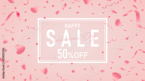 バレンタイン セール 50%OFF チラシ バナー ポスター 広告