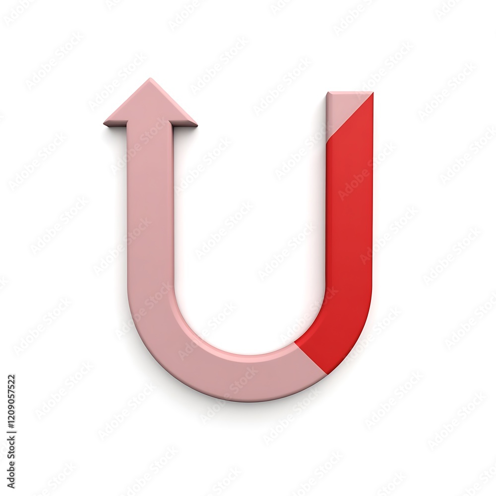 Upward Trending U Shaped Arrow Design Graphic Upward Trending U Shaped Arrow Design Graphic
