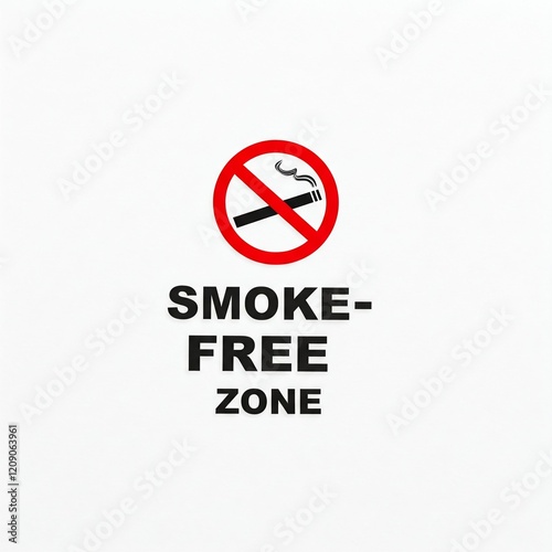 Free Download white wall with red no smoking sign and smoke free zone text - GFXLoad