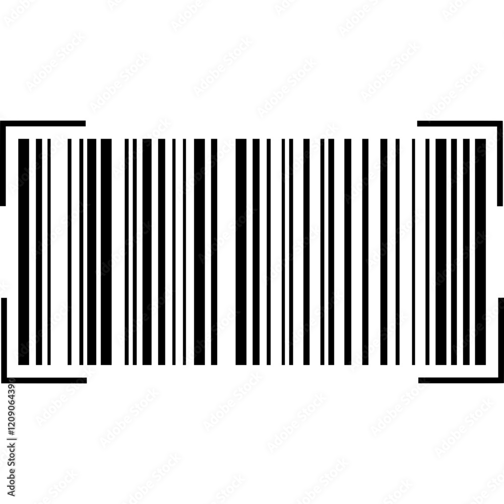 Barcode icon. Fake barcode. Bar code lines