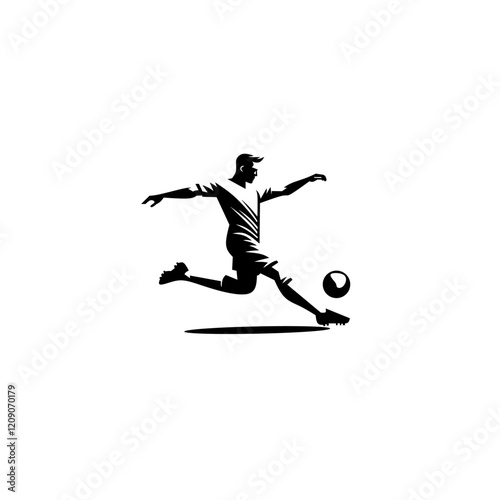 Football player logo design