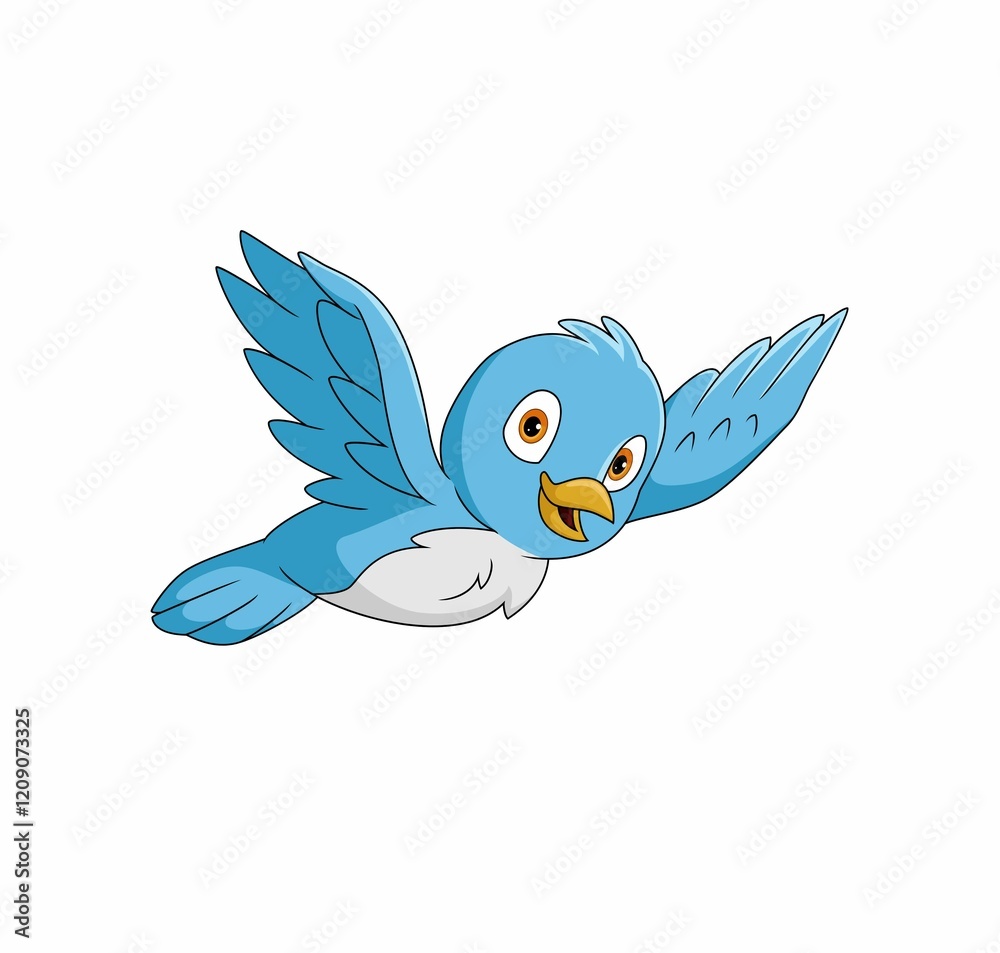 Obraz premium blue bird with a letter