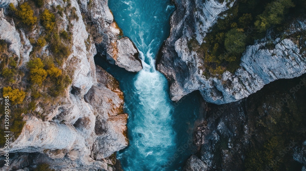 Aerial View of Turquoise River Gorge Aerial View of Turquoise River Gorge
