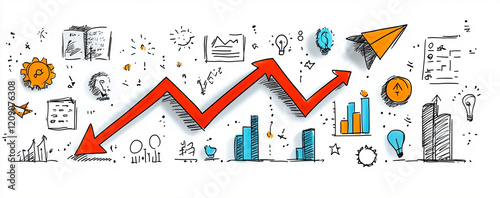 Ai generate insights business growth trends urban environment infographic analysis digital marketing strategies