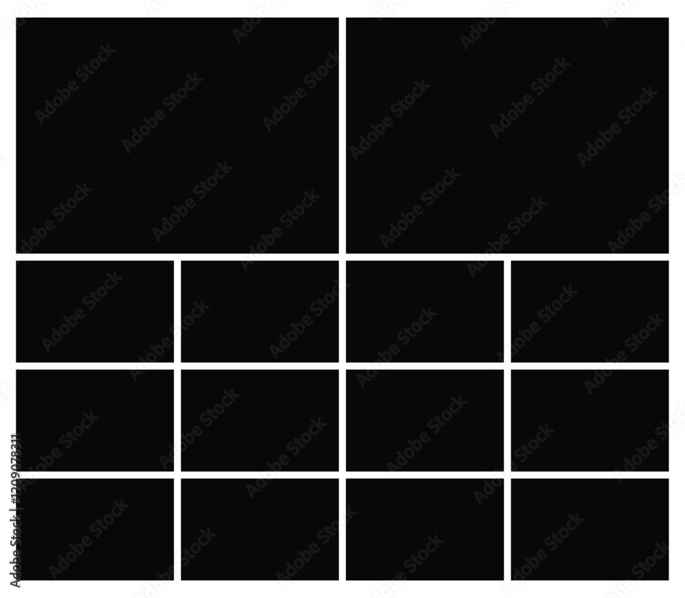 Creative Photo Collage Template with Varied Grid Layout. Dynamic Multi Photo Collage Design.
Abstract Geometric Grid for Photo Layouts. Creative Photo Collage Template with Varied Grid Layout. Dynamic Multi Photo Collage Design.
Abstract Geometric Grid for Photo Layouts.