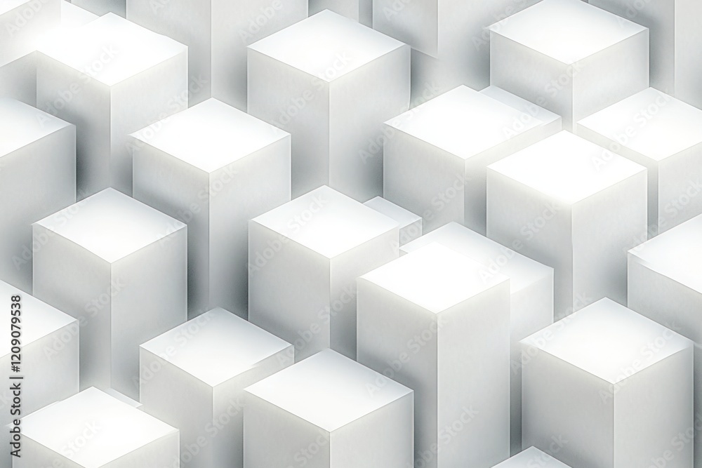 Geometric Minimalist 3D White Cube Composition Stark Lighting High Contrast Geometric Minimalist 3D White Cube Composition Stark Lighting High Contrast